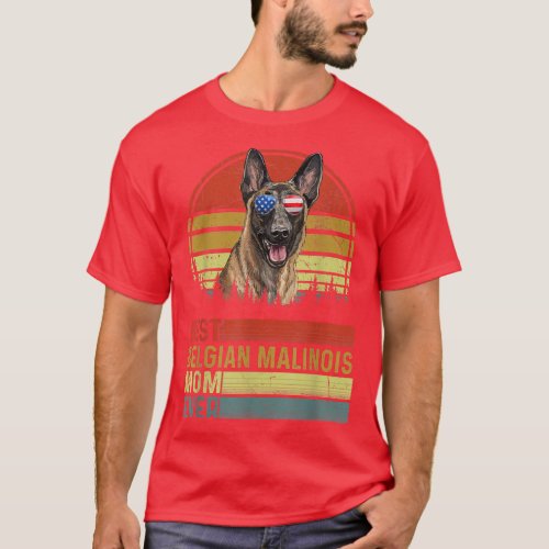Dog Vintage Best Belgian Malinois Mom Ever Mother  T_Shirt