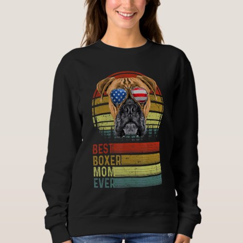 Dog Vintage Best Boxer Mom Ever Mother Day Puppy D Sweatshirt