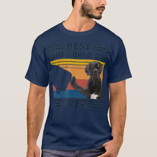 Dog Vintage Best Cane Corso Dad Ever Fathers Day T_Shirt