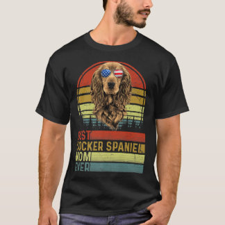 Dog Vintage Best Cocker Spaniel Mom Ever Mother Da T-Shirt