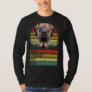 Dog Vintage Best Mastiff Dad Ever Father Day Puppy T-Shirt