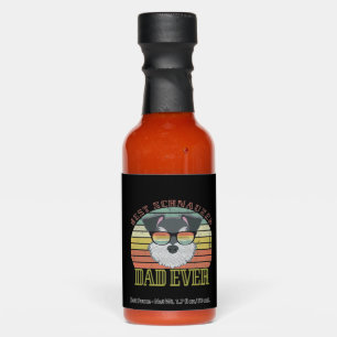 Dog Vintage Best Schnauzer Dad ever Tshirt Fathers Hot Sauces