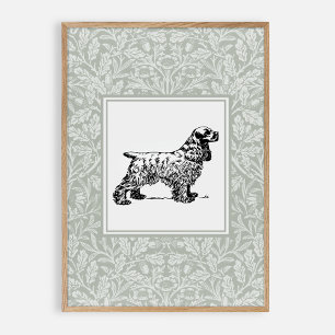 Dog vintage style nursery poster