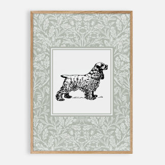 Dog vintage style nursery poster