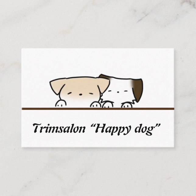 dog visa card, business card (Front)