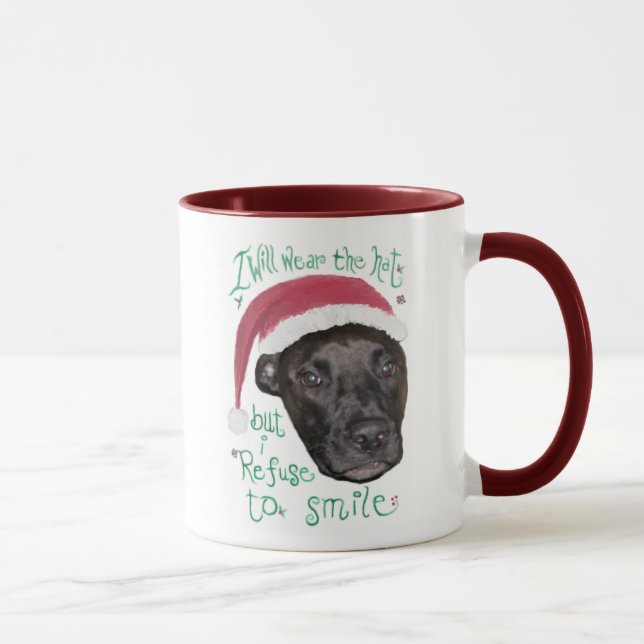 Dog vs Christmas Hat Mug (Right)