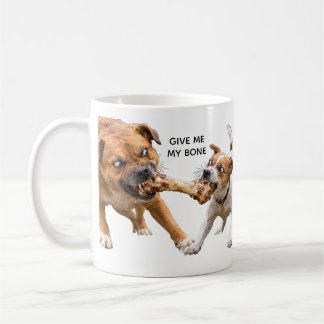 DOG vs. DOG over a bone Coffee Mug