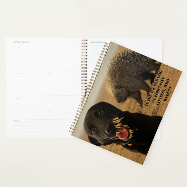 Dog vs. Porcupine Notebook (Display)