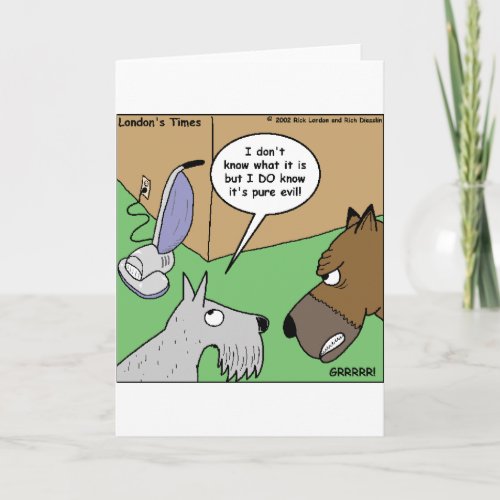 Dog VS Vacuum Cleaner Funny Gifts  Collectibles Card
