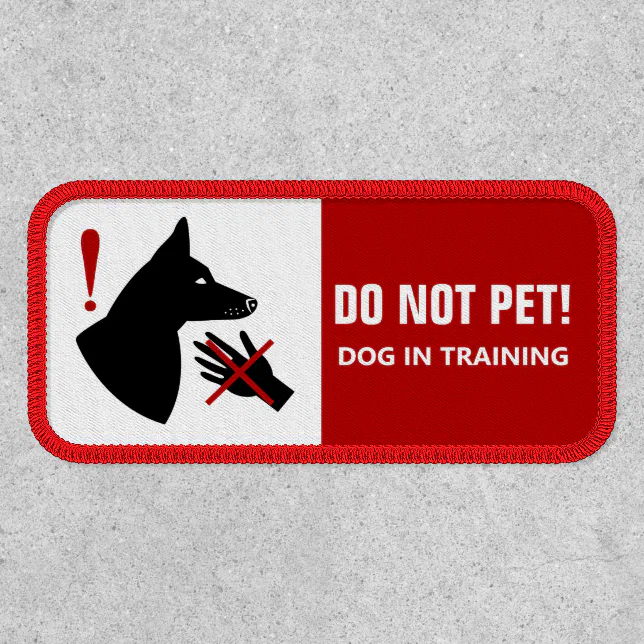 Dog in training do not pet top