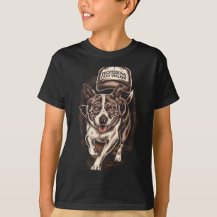 Dog Waking Professional Dog Walker Hat Graphic  T-Shirt