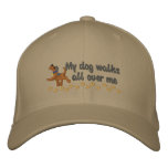 Dog Walk Embroidered Baseball Hat at Zazzle