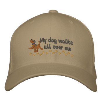 Dog Walk Embroidered Baseball Hat by Diva_Pets at Zazzle