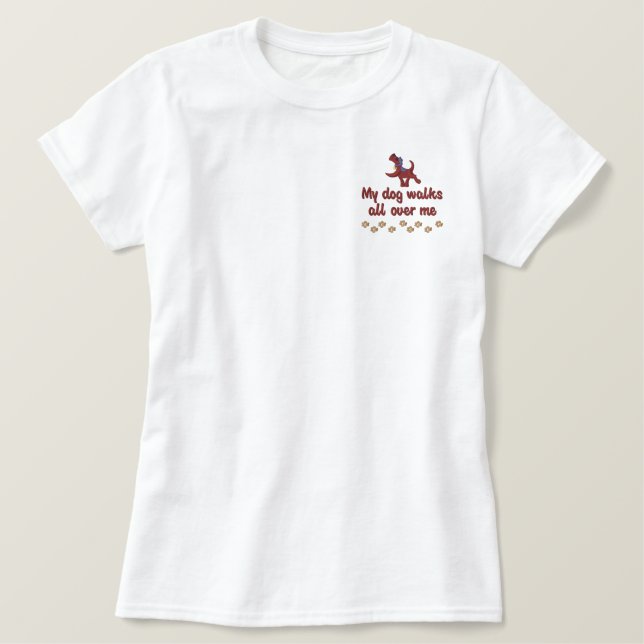 Dog Walk Embroidered Shirt (Design Front)