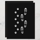 Dog Walk Foot Print Dog Walker Dog Walking (Front/Back)