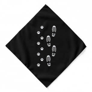 Dog Walk Foot Print Dog Walker Dog Walking Bandana