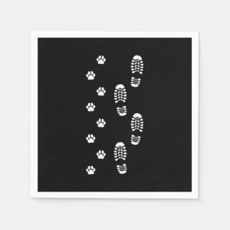 Dog Walk Foot Print Dog Walker Dog Walking Napkins