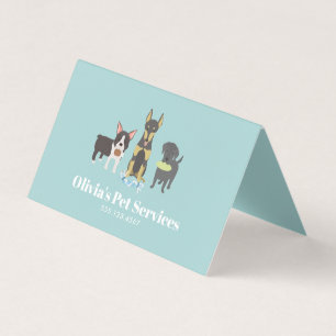 Dog Walker and Pet Sitter Business Card