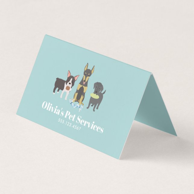 Dog Walker and Pet Sitter Business Card (Front)