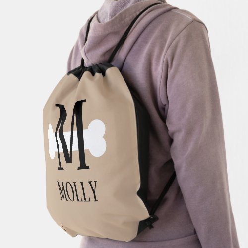 Dog walker and pet sitter custom drawstring bag