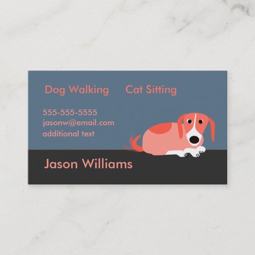 Customizable Dog Walker Business Card