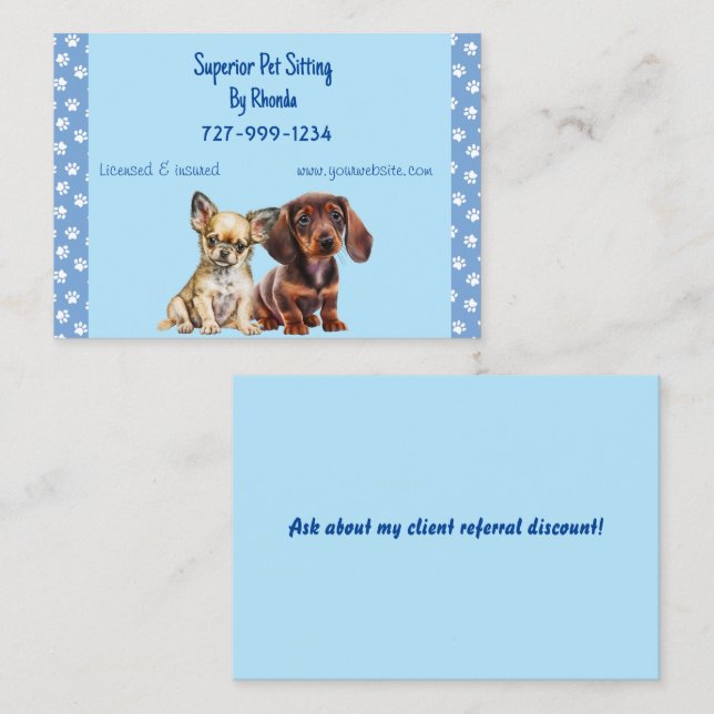 Dog Walker Business Card (Front/Back)