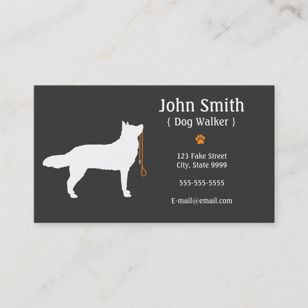 Dog Walker Business Card Zazzle