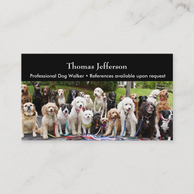 Dog walker  Business Card (Front)