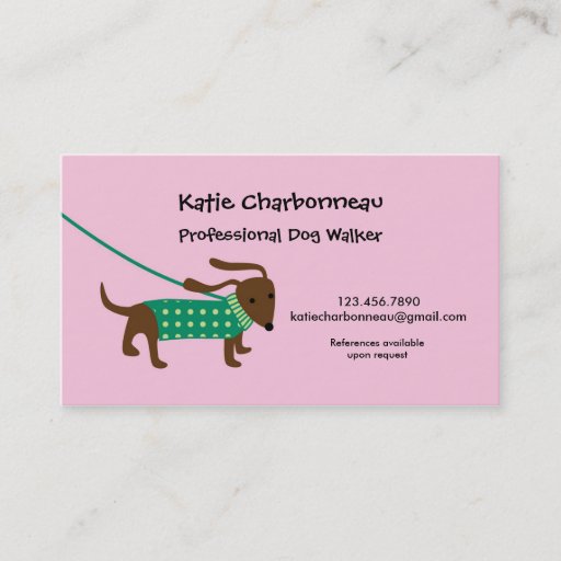 Customizable Dog Walker Business Card