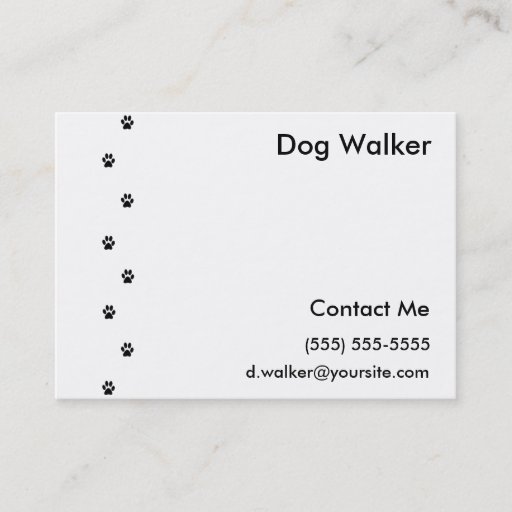 Customizable Dog Walker Business Card