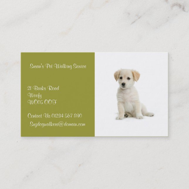 Dog Walker Business Card (Front)