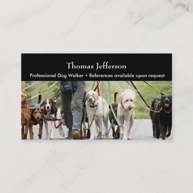 Dog walker  Business Card (Front)