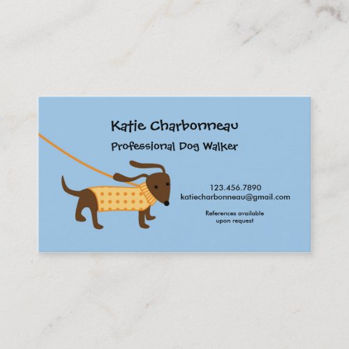 Dog Walker Business Card