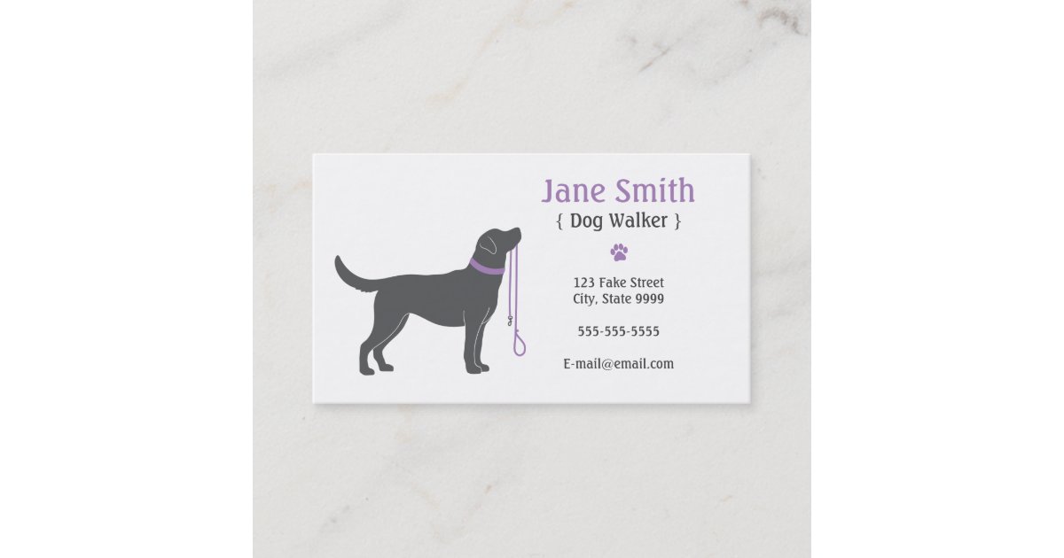 Dog Walker Business Card | Zazzle.com