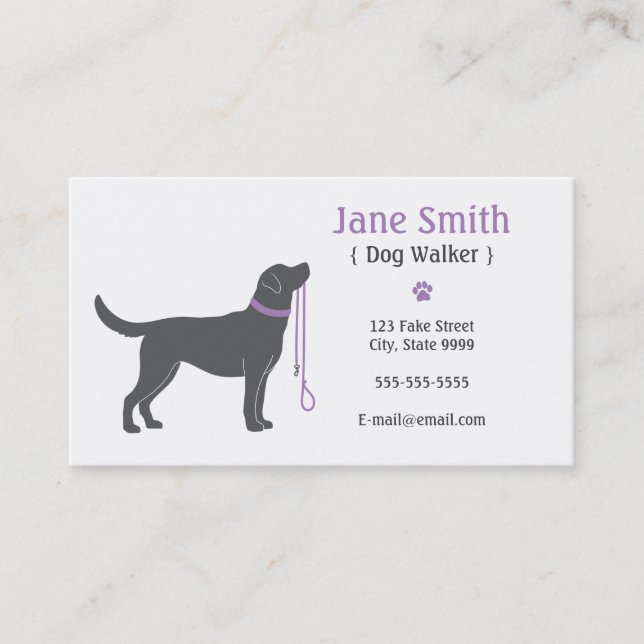 Dog Walker Business Card (Front)