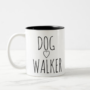 'DOG WALKER' Dog Lover Pet Caregiver Gift Two-Tone Coffee Mug