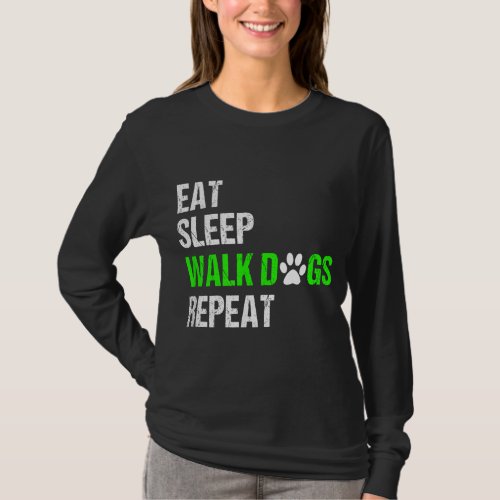 Dog Walker Dog Walking Gift Dog Lover T_Shirt