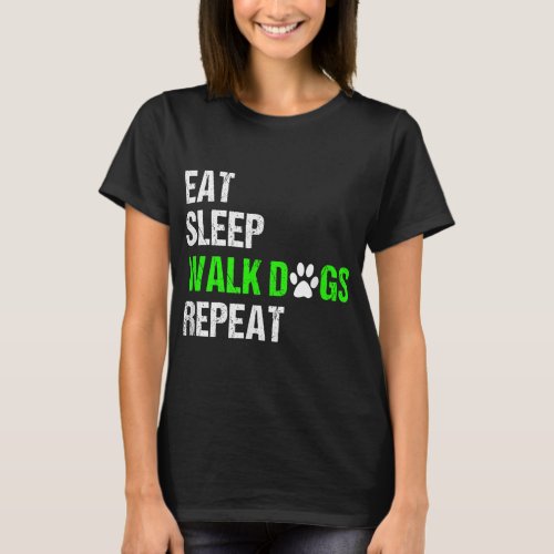Dog Walker Dog Walking Gift Dog Lover T_Shirt