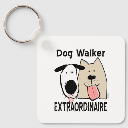 Dog Walker Extraordinaire Keychain