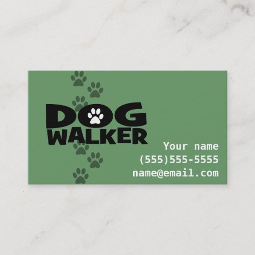 Dog Walker Fully customizable business card