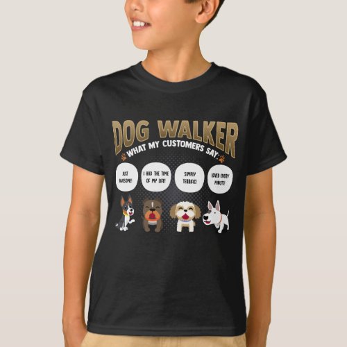 Dog Walker Funny Dog Walking Pet Sitter Gift T_Shirt