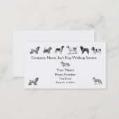 Dog Walker Groomer Pet Care Service Custom Company Business Card (Front/Back)