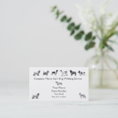 Dog Walker Groomer Pet Care Service Custom Company Business Card (Standing Front)