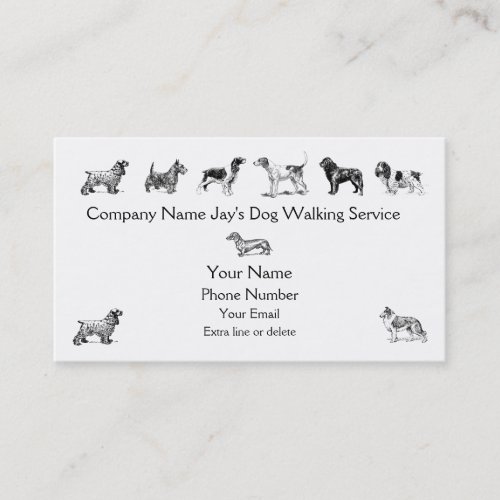 Dog Walker Groomer Pet Care Service Business Card