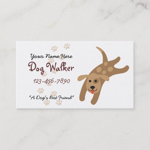 Dog Walker/Groomer/Veterinarian Business Card