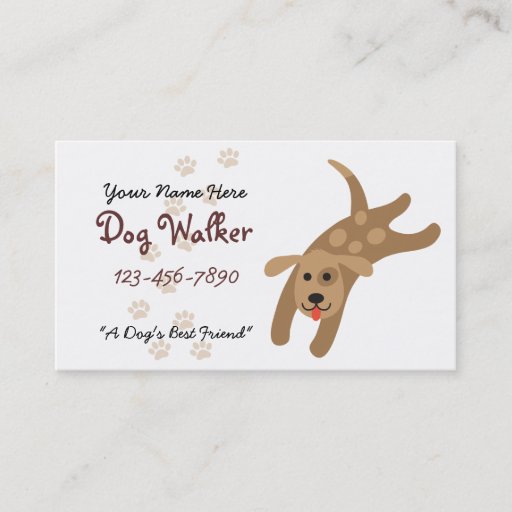 Customizable Dog Walker/Groomer/Veterinarian Business Card