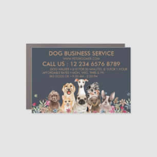 Dog Walker Grooming Pet Store Car Magnet