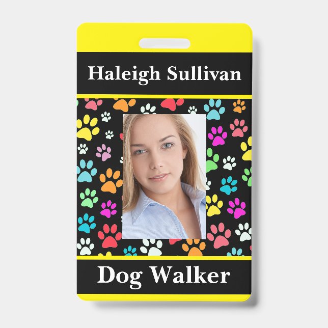 Dog Walker Lanyard Badge  (Front)