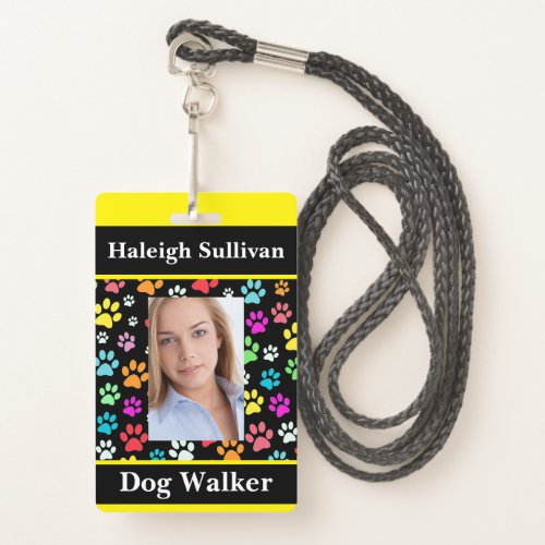 Dog Walker Lanyard Badge 