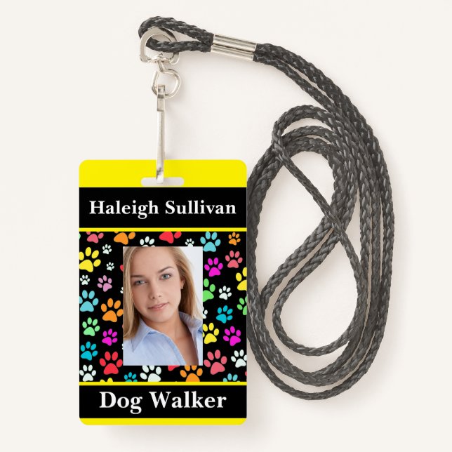 Dog Walker Lanyard Badge  (Front with Lanyard)